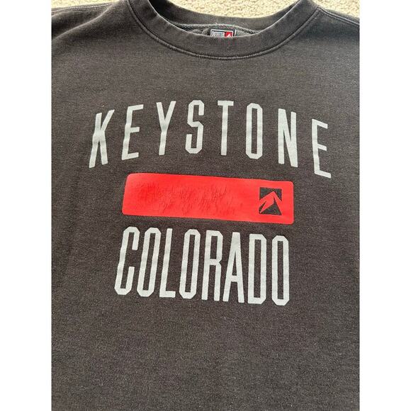 Vintage Keystone Colorado Pullover Crewneck Spellout Sweatshirt Black XL Grunge - Picture 4 of 6